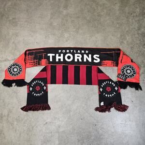 2 Portland Thorns FC Scarf Womens Soccer Team Rose City NWSL Black Red